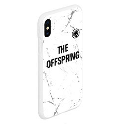 Чехол iPhone XS Max матовый The Offspring glitch на светлом фоне: символ сверх, цвет: 3D-белый — фото 2