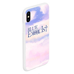 Чехол iPhone XS Max матовый Blue Exorcist sky clouds, цвет: 3D-белый — фото 2