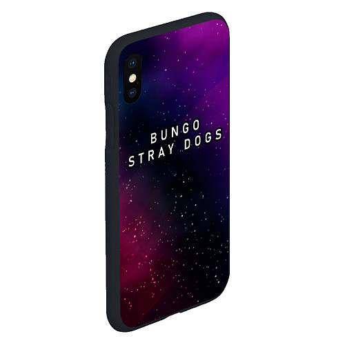 Чехол iPhone XS Max матовый Bungo Stray Dogs gradient space / 3D-Черный – фото 2