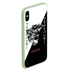 Чехол iPhone XS Max матовый Panther black, цвет: 3D-салатовый — фото 2