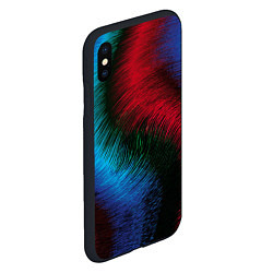 Чехол iPhone XS Max матовый Буря красок, цвет: 3D-черный — фото 2