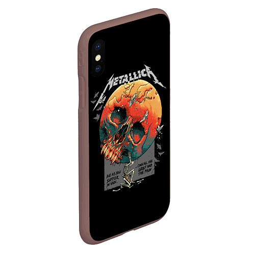 Чехол iPhone XS Max матовый Metallica - Металлика / 3D-Коричневый – фото 2