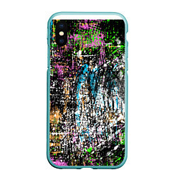 Чехол iPhone XS Max матовый Красочный фон в стиле гранж
