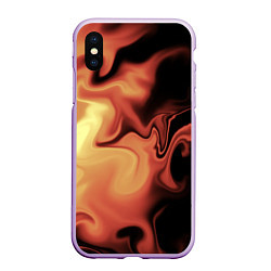 Чехол iPhone XS Max матовый Пламя с боку, цвет: 3D-сиреневый