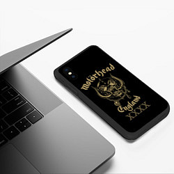 Чехол iPhone XS Max матовый Motorhead England, цвет: 3D-черный — фото 2