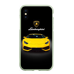 Чехол iPhone XS Max матовый Итальянский спорткар Lamborghini Aventador