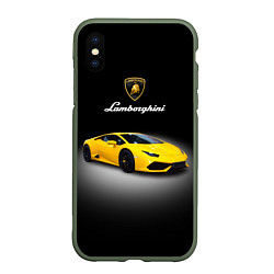 Чехол iPhone XS Max матовый Спорткар Lamborghini Aventador