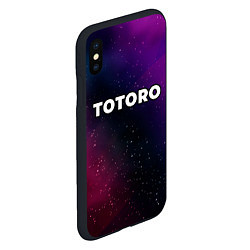 Чехол iPhone XS Max матовый Totoro gradient space, цвет: 3D-черный — фото 2