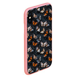 Чехол iPhone XS Max матовый Бабочки и капли - паттерн, цвет: 3D-баблгам — фото 2