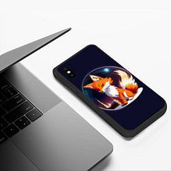Чехол iPhone XS Max матовый Лисичка в Москве, цвет: 3D-черный — фото 2