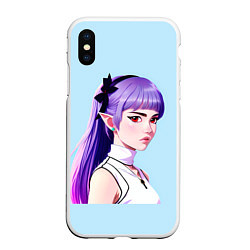 Чехол iPhone XS Max матовый Elf Grimes, цвет: 3D-белый