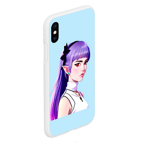 Чехол iPhone XS Max матовый Elf Grimes / 3D-Белый – фото 2