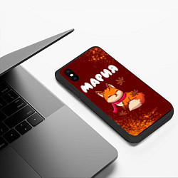 Чехол iPhone XS Max матовый Мария осенняя лисичка, цвет: 3D-черный — фото 2