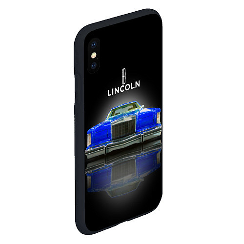 Чехол iPhone XS Max матовый Американский роскошный автомобиль Lincoln Continen / 3D-Черный – фото 2