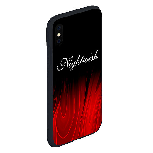 Чехол iPhone XS Max матовый Nightwish red plasma / 3D-Черный – фото 2