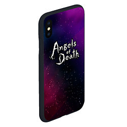Чехол iPhone XS Max матовый Angels of Death gradient space, цвет: 3D-черный — фото 2
