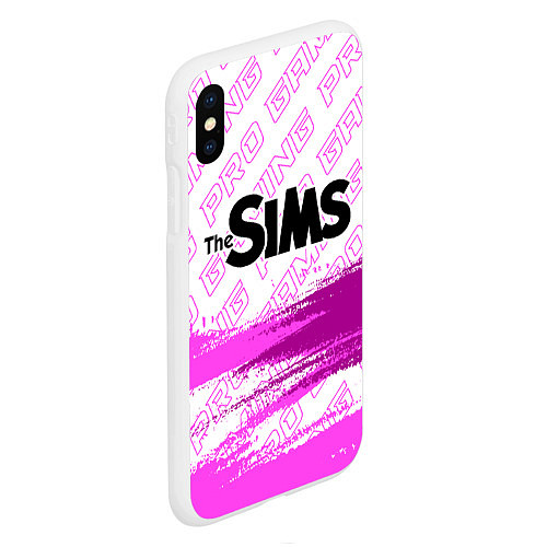 Чехол iPhone XS Max матовый The Sims pro gaming: символ сверху / 3D-Белый – фото 2