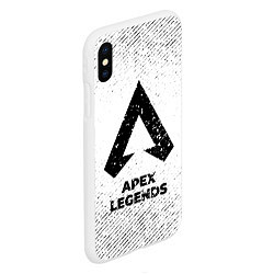 Чехол iPhone XS Max матовый Apex Legends с потертостями на светлом фоне, цвет: 3D-белый — фото 2