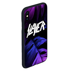 Чехол iPhone XS Max матовый Slayer neon monstera, цвет: 3D-черный — фото 2