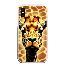 Чехол iPhone XS Max матовый Жирафа