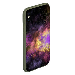 Чехол iPhone XS Max матовый Космос рождение звезды, цвет: 3D-темно-зеленый — фото 2