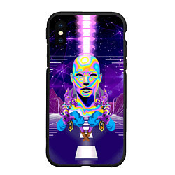 Чехол iPhone XS Max матовый Goddess with two Beerus - vaporwave, цвет: 3D-черный