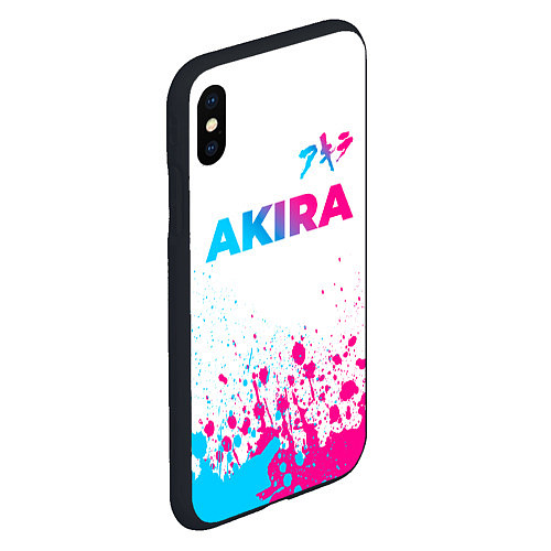 Чехол iPhone XS Max матовый Akira neon gradient style: символ сверху / 3D-Черный – фото 2