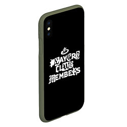 Чехол iPhone XS Max матовый Obladaet - players club members надпись, цвет: 3D-темно-зеленый — фото 2