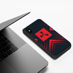 Чехол iPhone XS Max матовый Символ Rust, цвет: 3D-черный — фото 2