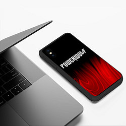 Чехол iPhone XS Max матовый Powerwolf red plasma, цвет: 3D-черный — фото 2