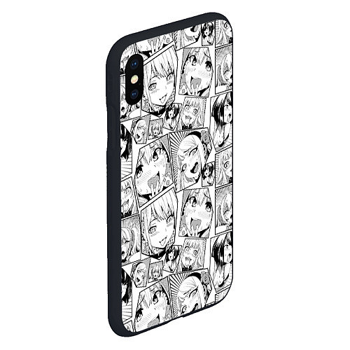 Чехол iPhone XS Max матовый Anime hentai ahegao / 3D-Черный – фото 2