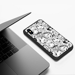 Чехол iPhone XS Max матовый Anime hentai ahegao, цвет: 3D-черный — фото 2