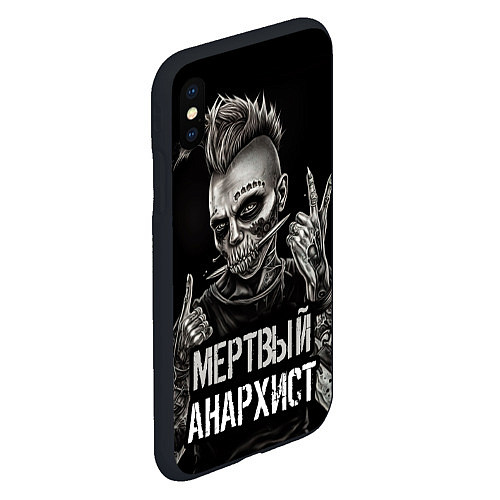 Чехол iPhone XS Max матовый Мертвый анархист панк / 3D-Черный – фото 2