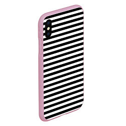 Чехол iPhone XS Max матовый Тельняшка черная Подводного флота ВМФ, цвет: 3D-розовый — фото 2