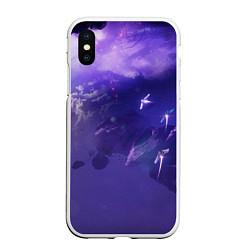 Чехол iPhone XS Max матовый Фиолетовый необъятный космос