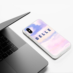 Чехол iPhone XS Max матовый Belle sky clouds, цвет: 3D-белый — фото 2