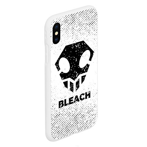 Чехол iPhone XS Max матовый Bleach с потертостями на светлом фоне / 3D-Белый – фото 2