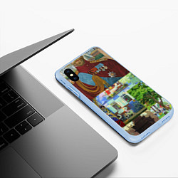 Чехол iPhone XS Max матовый Красота по-кустодиевски, цвет: 3D-голубой — фото 2