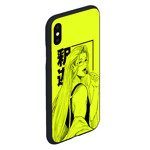 Чехол iPhone XS Max матовый Lime Buddha / 3D-Черный – фото 2