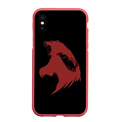 Чехол iPhone XS Max матовый Red bear