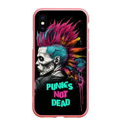 Чехол iPhone XS Max матовый Punks not dear, цвет: 3D-баблгам