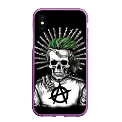 Чехол iPhone XS Max матовый Панк анархист