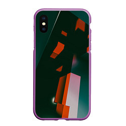 Чехол iPhone XS Max матовый Сюрреалистичные геометрические фигуры