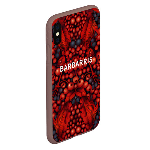 Чехол iPhone XS Max матовый Барбарис / 3D-Коричневый – фото 2