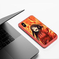 Чехол iPhone XS Max матовый Alma Wade fire, цвет: 3D-красный — фото 2