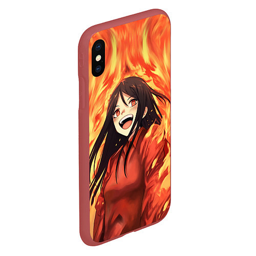 Чехол iPhone XS Max матовый Alma Wade fire / 3D-Красный – фото 2