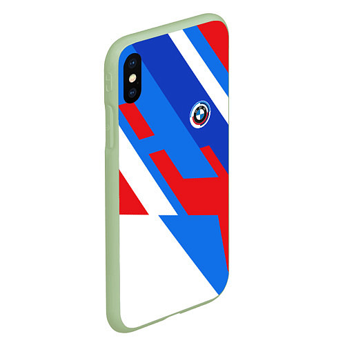 Чехол iPhone XS Max матовый Bmw - perfomance colors / 3D-Салатовый – фото 2