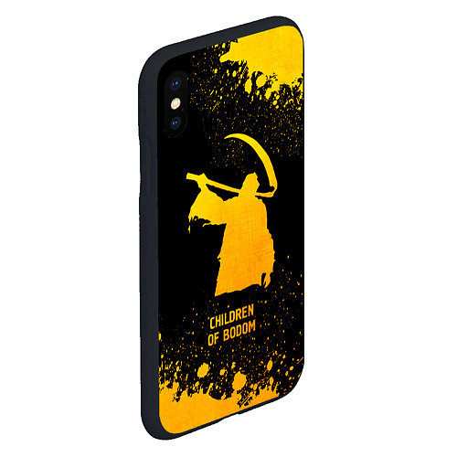 Чехол iPhone XS Max матовый Children of Bodom - gold gradient / 3D-Черный – фото 2