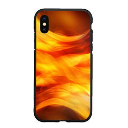 Чехол iPhone XS Max матовый Огонь: арт нейросети, цвет: 3D-черный