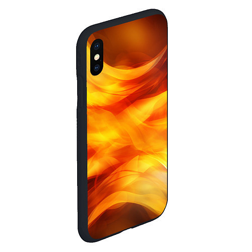 Чехол iPhone XS Max матовый Огонь: арт нейросети / 3D-Черный – фото 2